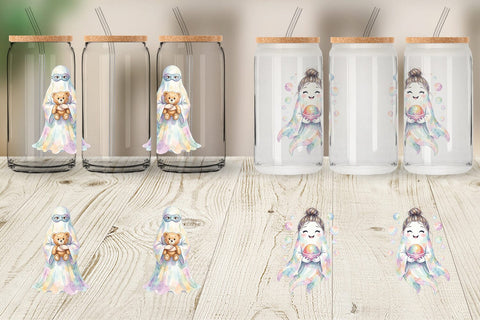 Glass Can Self Care Spa Day Mom Ghost Sublimation artnoy 