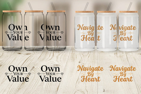Glass Can Serene Soulful Wisdom Quote Sublimation artnoy 