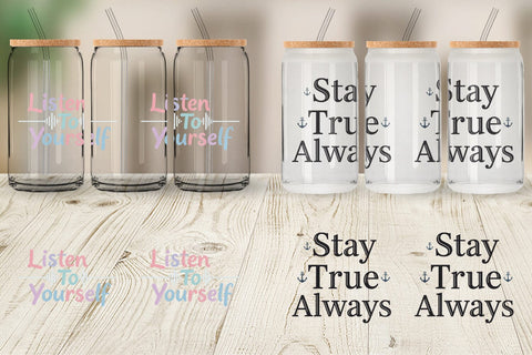 Glass Can Serene Soulful Wisdom Quote Sublimation artnoy 