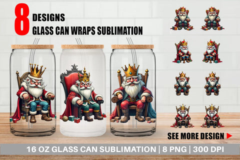Glass Can Shattered Nutcracker King Sublimation artnoy 
