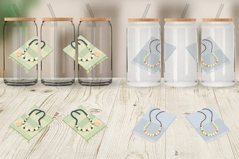 Glass Can Shell Necklace Sublimation artnoy 