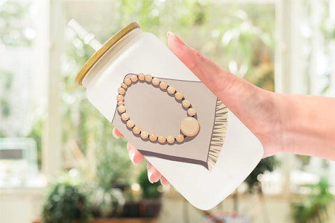 Glass Can Shell Necklace Sublimation artnoy 