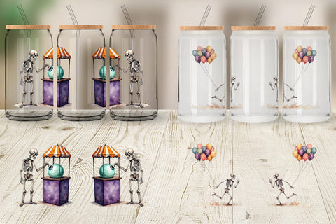 Glass Can Skeleton Game Booths Sublimation artnoy 