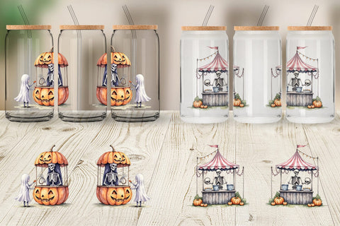 Glass Can Skeleton Game Booths Sublimation artnoy 