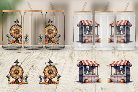 Glass Can Skeleton Game Booths Sublimation artnoy 