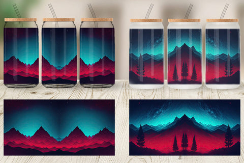 Glass Can Sky Shine Landscape Sublimation artnoy 