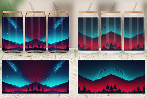 Glass Can Sky Shine Landscape Sublimation artnoy 