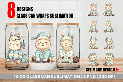 Glass Can Sleepy Capybara Sublimation artnoy 
