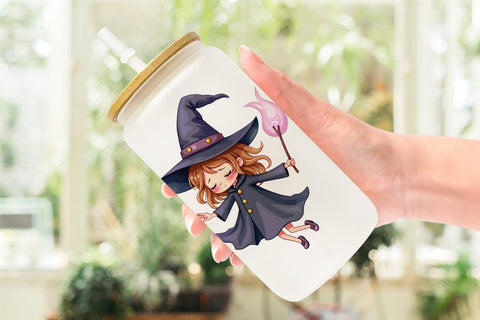 Glass Can Sleepy Witch Intern Sublimation artnoy 