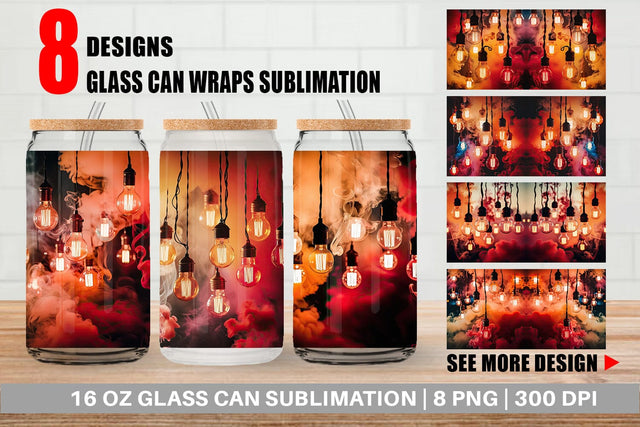 Glass Can Smoke and Light Bulbs Sublimation artnoy 