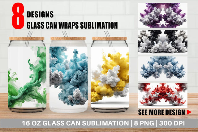 Glass Can Smoke Realistic Sublimation artnoy 