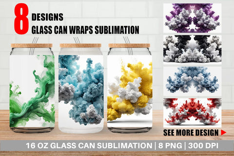 Glass Can Smoke Realistic Sublimation artnoy 