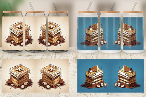 Glass Can S'mores Sublimation artnoy 
