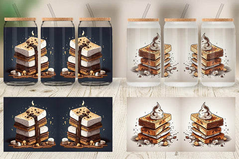 Glass Can S'mores Sublimation artnoy 