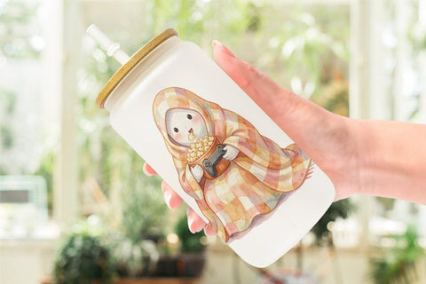 Glass Can Snack Time Gamer Ghost Sublimation artnoy 