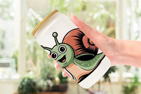 Glass Can Snail Mood Sublimation artnoy 