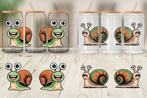Glass Can Snail Mood Sublimation artnoy 