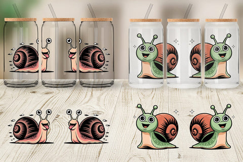 Glass Can Snail Mood Sublimation artnoy 
