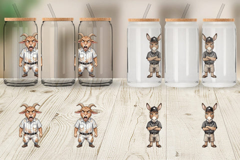 Glass Can Snarky Baseball Catcher Watercolor Sublimation artnoy 