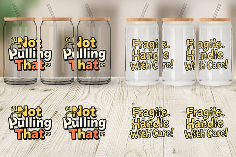 Glass Can Snarky Reindeer Holiday Sublimation artnoy 