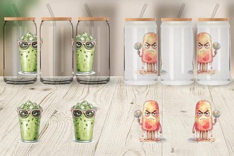 Glass Can Snarky Summer Treat Moods Sublimation artnoy 