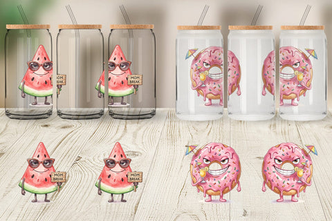 Glass Can Snarky Summer Treat Moods Sublimation artnoy 
