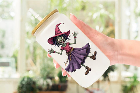 Glass Can Snarky Zombie Doll Sublimation artnoy 