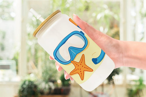 Glass Can Snorkel Mask Sublimation artnoy 