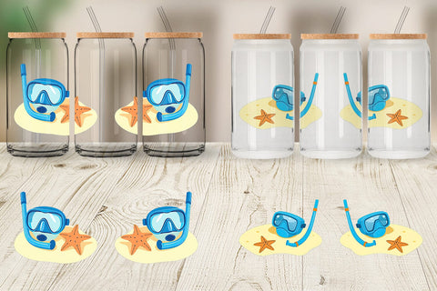 Glass Can Snorkel Mask Sublimation artnoy 