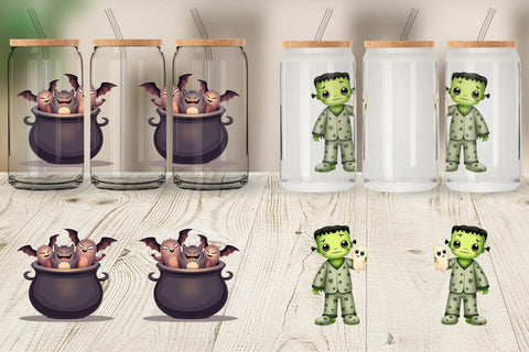 Glass Can Snuggle Spooky Squad Sublimation artnoy 