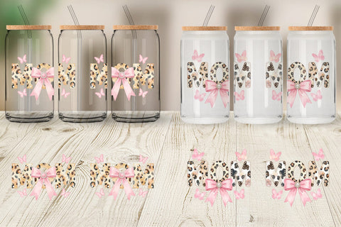 Glass Can Soft Pastel MOM Animal Print Sublimation artnoy 