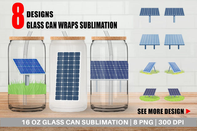 Glass Can Solar Panel Sublimation artnoy 