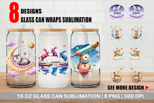 Glass Can Space Dreamscape Sublimation artnoy 