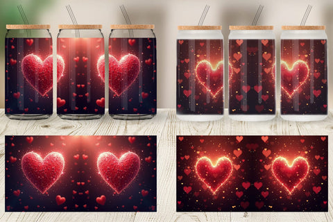 Glass Can Spark Hearts Sublimation artnoy 