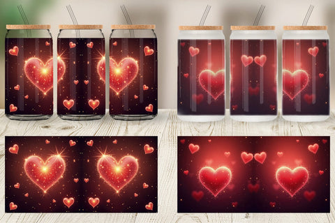 Glass Can Spark Hearts Sublimation artnoy 