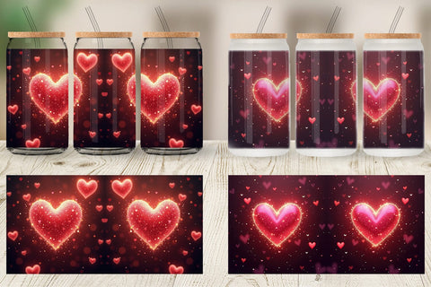 Glass Can Spark Hearts Sublimation artnoy 