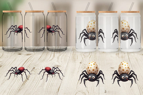 Glass Can Spider Twists Sublimation artnoy 