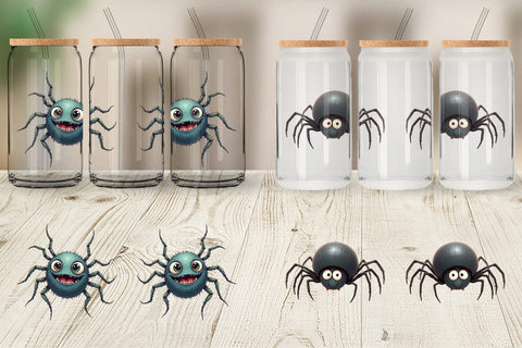 Glass Can Spider Twists Sublimation artnoy 
