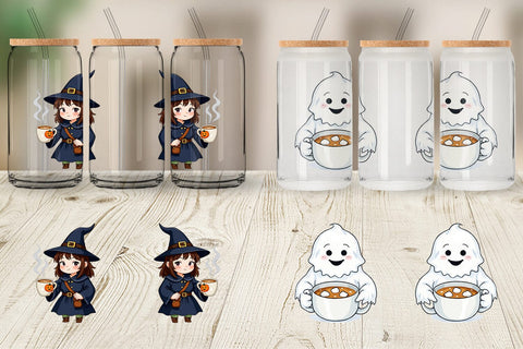 Glass Can Spooky Coffee Sips Sublimation artnoy 