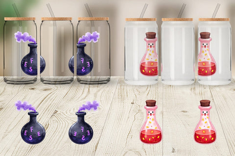 Glass Can Spooky Potion Cuties Sublimation artnoy 