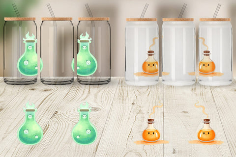 Glass Can Spooky Potion Cuties Sublimation artnoy 