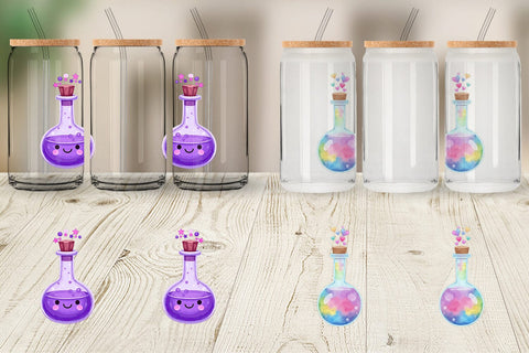 Glass Can Spooky Potion Cuties Sublimation artnoy 