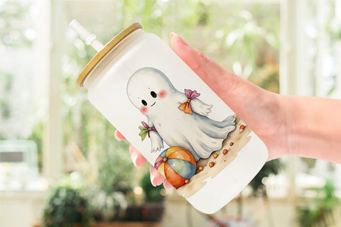 Glass Can Spooky Summer Ghosts Sublimation artnoy 