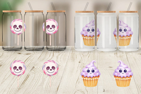 Glass Can Spooky Sweet Treats Sublimation artnoy 