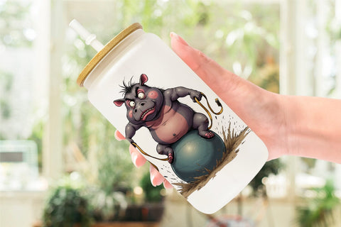 Glass Can Sports Chaos Critters Sublimation artnoy 