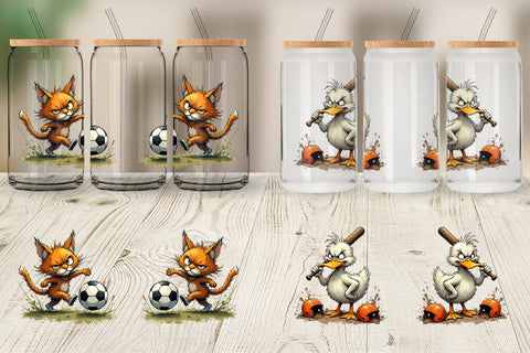 Glass Can Sports Chaos Critters Sublimation artnoy 