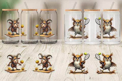 Glass Can Sports Chaos Critters Sublimation artnoy 