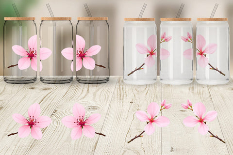 Glass Can Spring Blossom Sublimation artnoy 