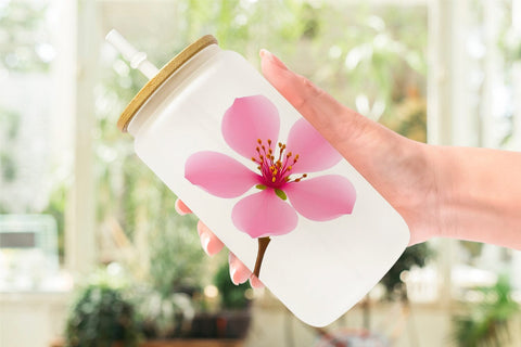 Glass Can Spring Blossom Sublimation artnoy 