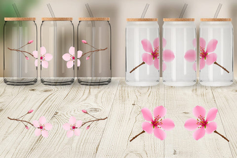 Glass Can Spring Blossom Sublimation artnoy 